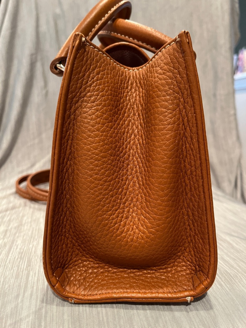 Dooney & Bourke Caramel Brown Pebbled Leather Satchel - Picture 10 of 16